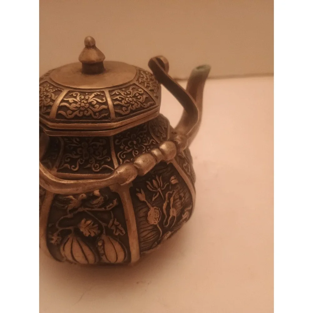 Chinese Miniature Teapot Late 19th Or Early 20th Century - Heavy Metal 4
